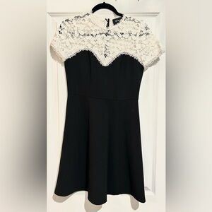 The Kooples Black & White Lace Dress